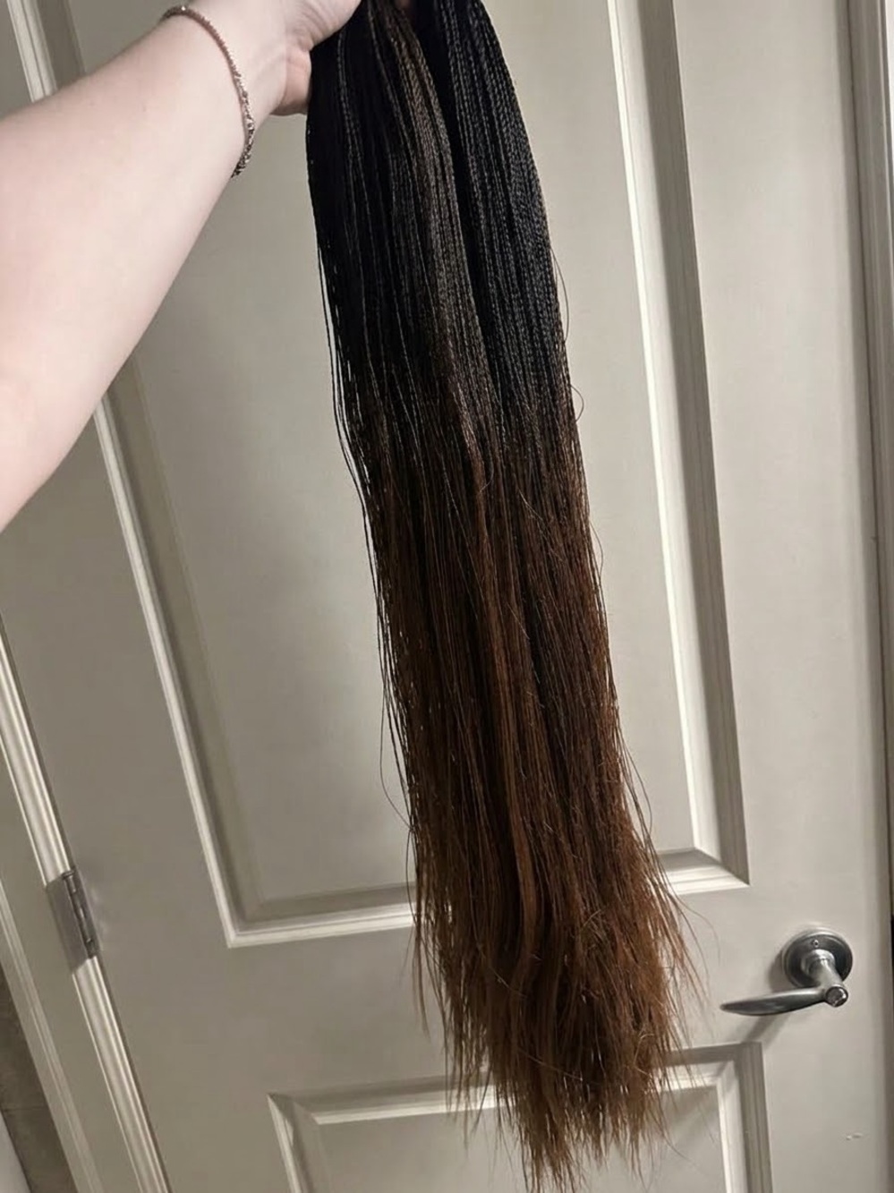 Women’s Ombre Black to Brown mico Braided wig
